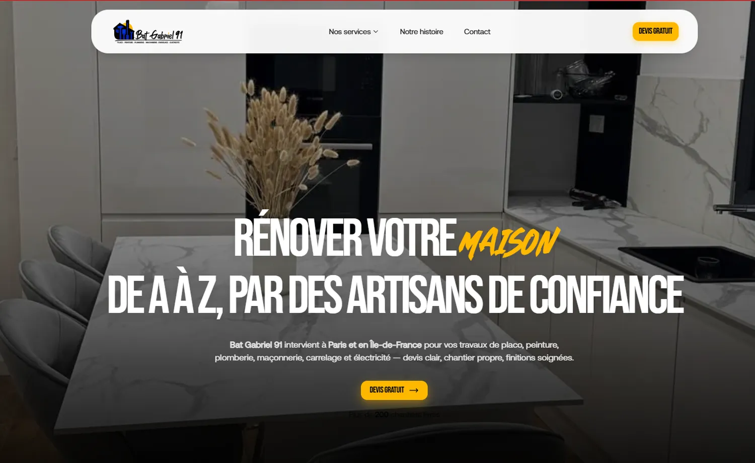 Site realizat pentru Bat Gabriel 91, Paris